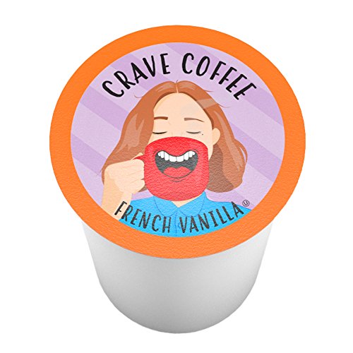 Crave Beverages Flavored Coffee Pods Compatible with 2 K-Cup Brewers. French Vanilla. 40 Count