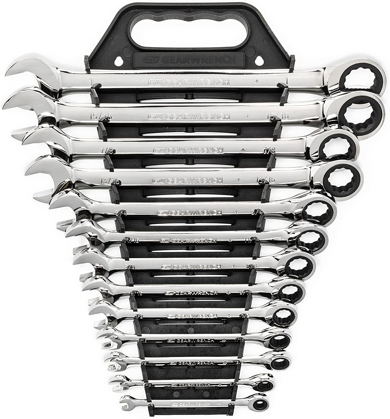 GEARWRENCH 13 Pc. 12 Pt. Ratcheting Combination Wrench Set. SAE - 9312