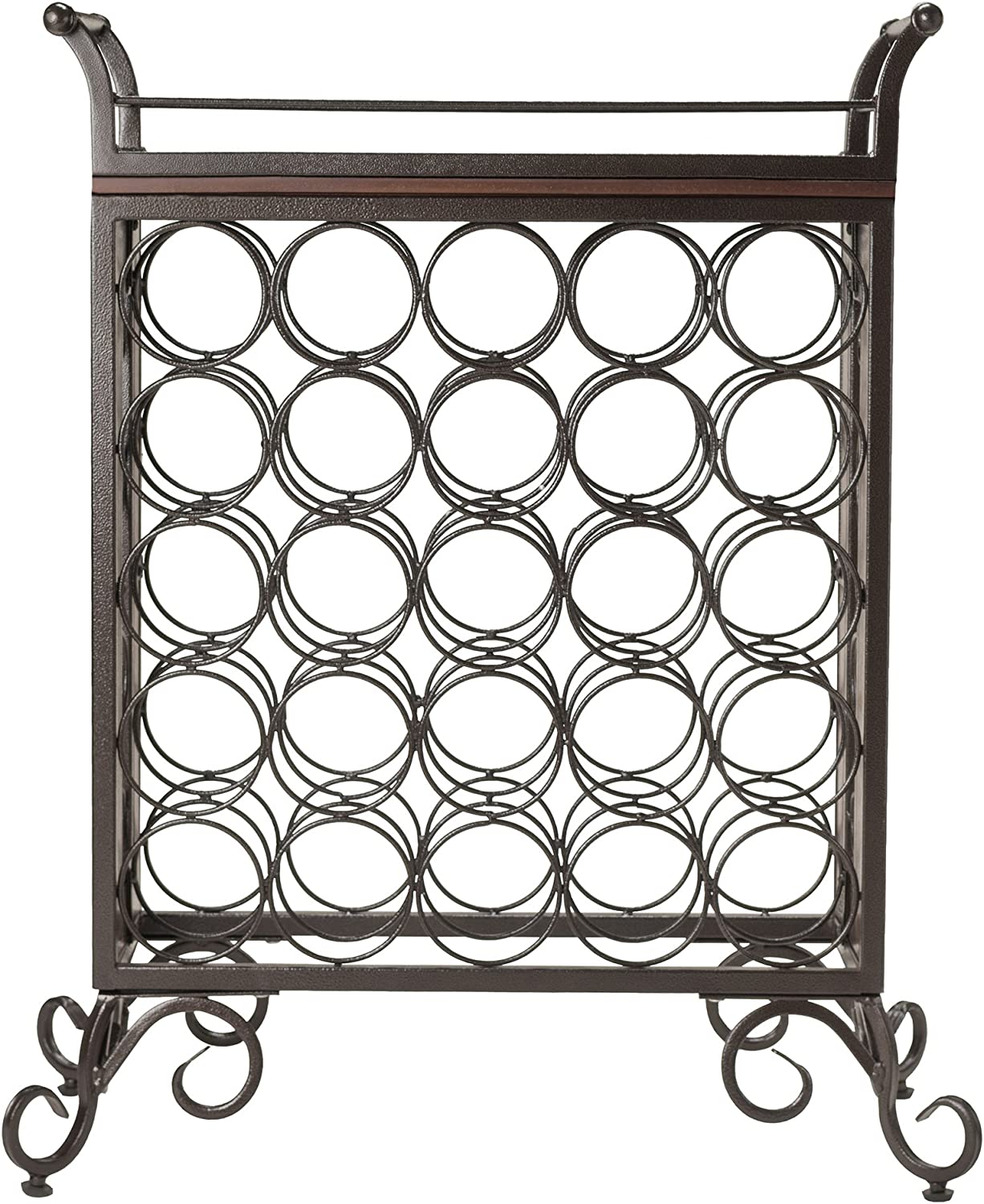 Winsome Wood  25-Bottle Antique Bronze Metal Wine Rack