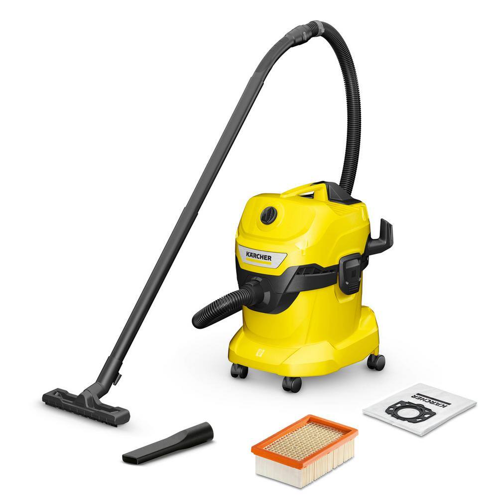 Karcher 1.628-207.0 WD 4 Multi-Purpose 5.3 Gal. Wet/Dry Shop Vacuum Cleaner with Attachments - 2022 Edition