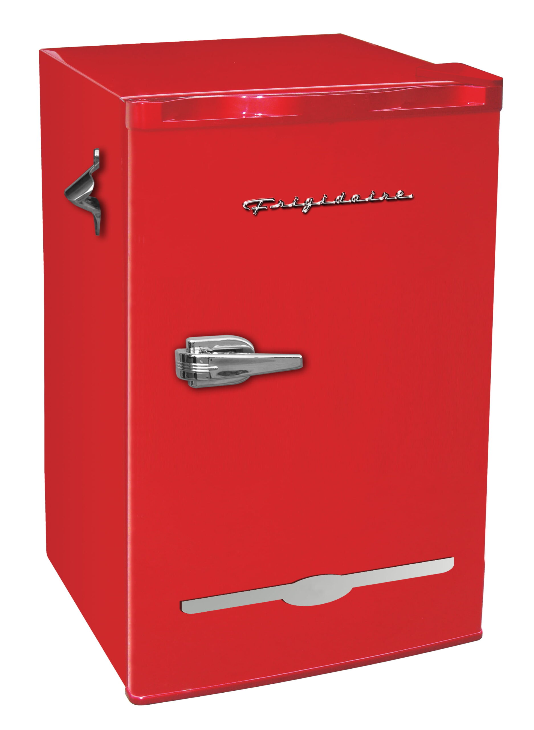 Frigidaire 3.2 Cu. Ft. Retro Compact Refrigerator with Side Bottle Opener EFR376. Red