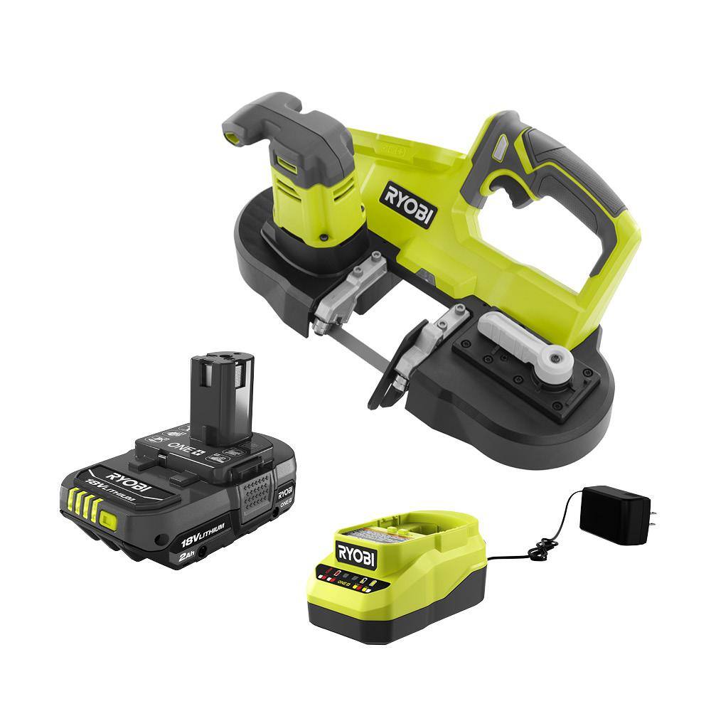 RYOBI P590-PSK005 ONE+ 18V Cordless 2-1/2 in. Compact Band Saw with 2.0 Ah Battery and Charger