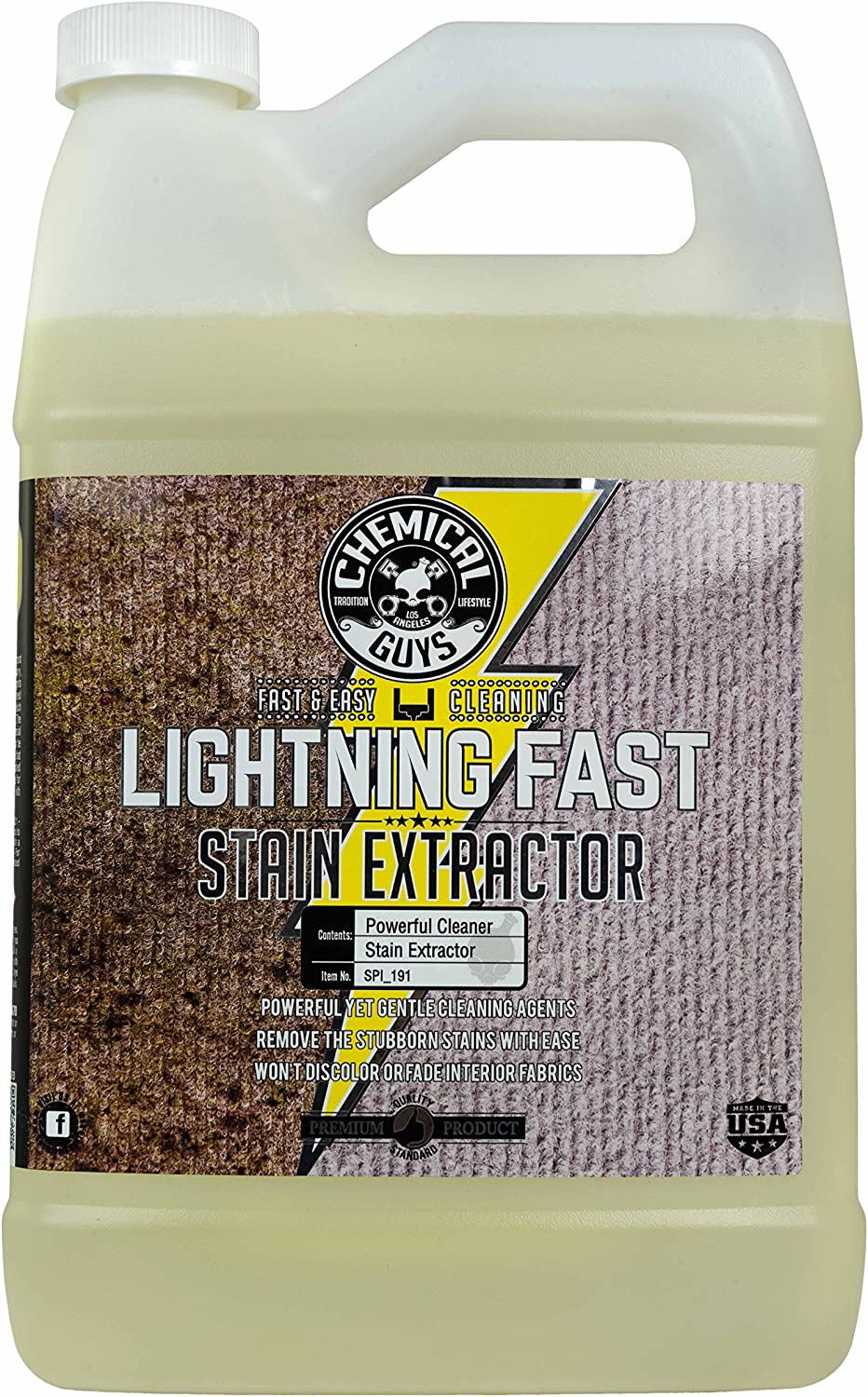 Chemical Guys SPI_191 Lightning Fast Carpet and Upholstery Stain Extractor. 1 Gal/128 oz.