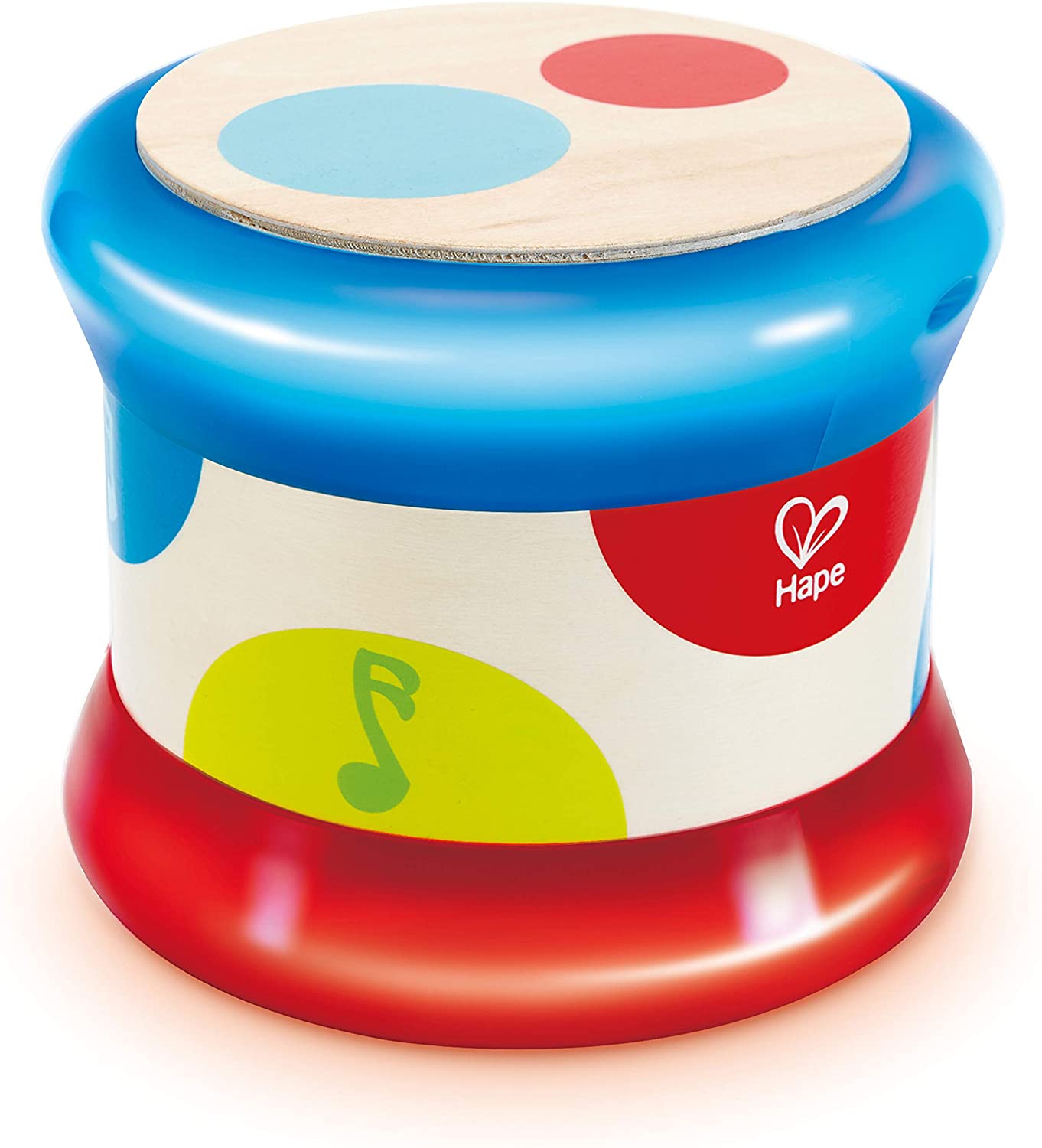 Hape Baby Drum. Colorful Rolling Drum Musical Instrument Toy