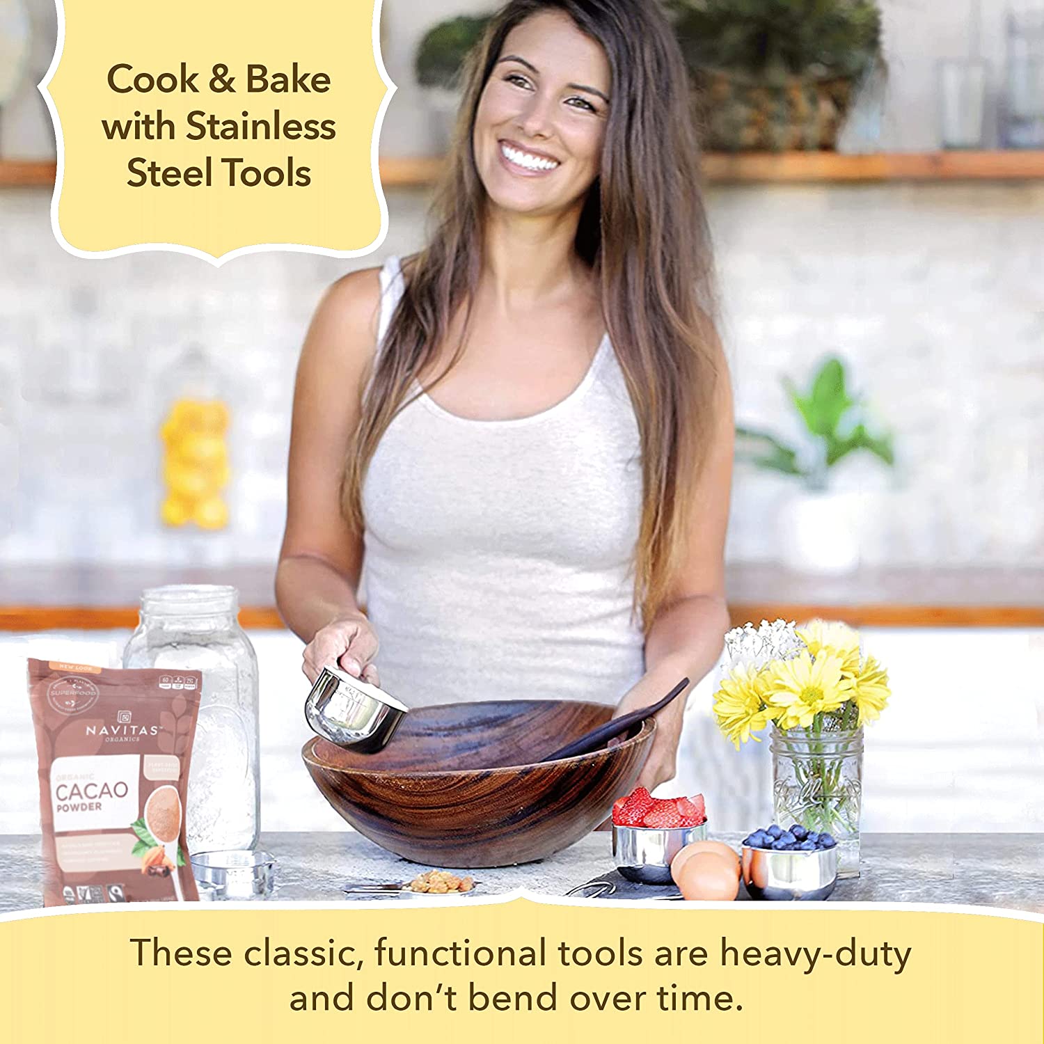 Simply Gourmet Stainless Steel Measuring Cups. Set of 7