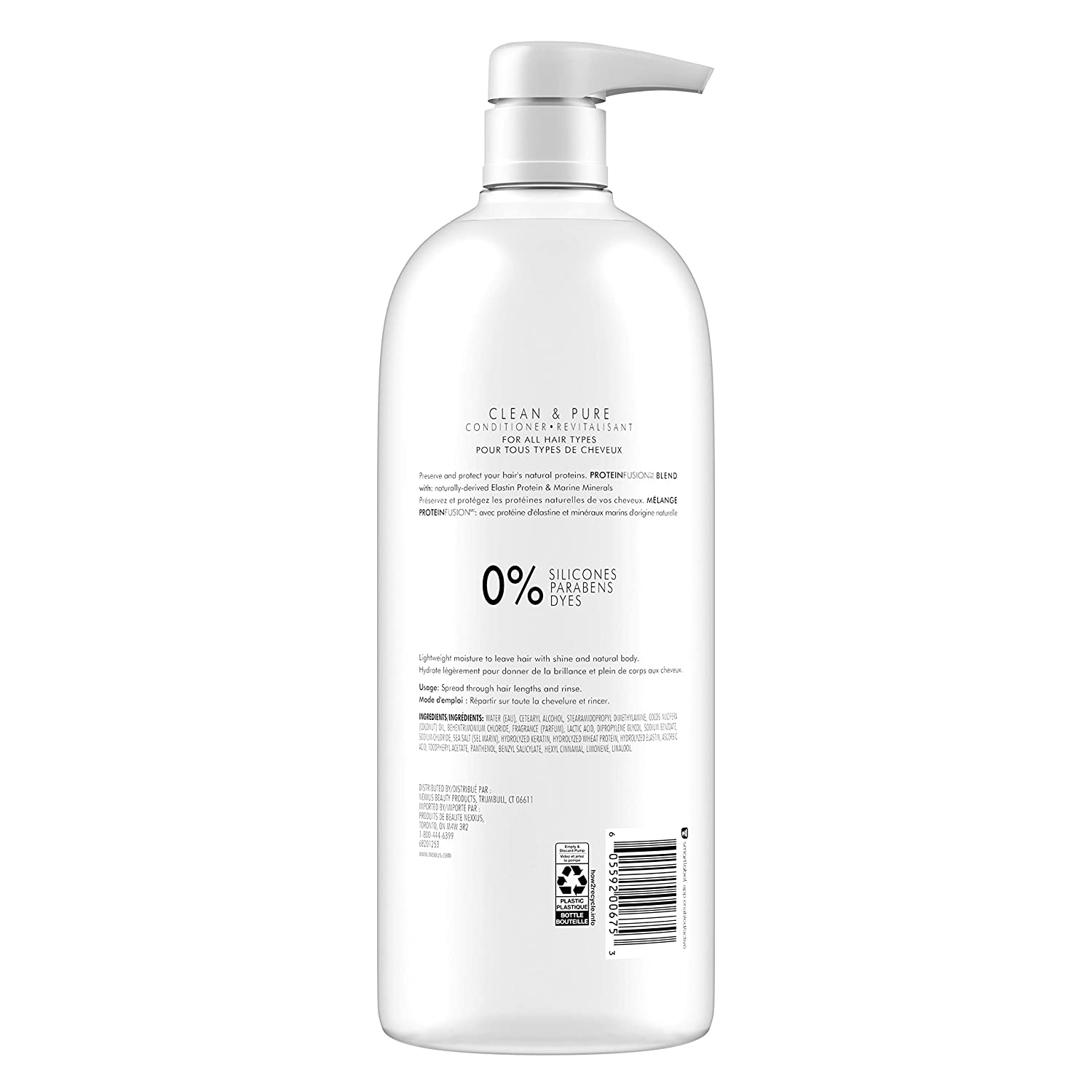 Nexxus Clean and Pure Conditioner For Nourished Hair With ProteinFusion Silicone