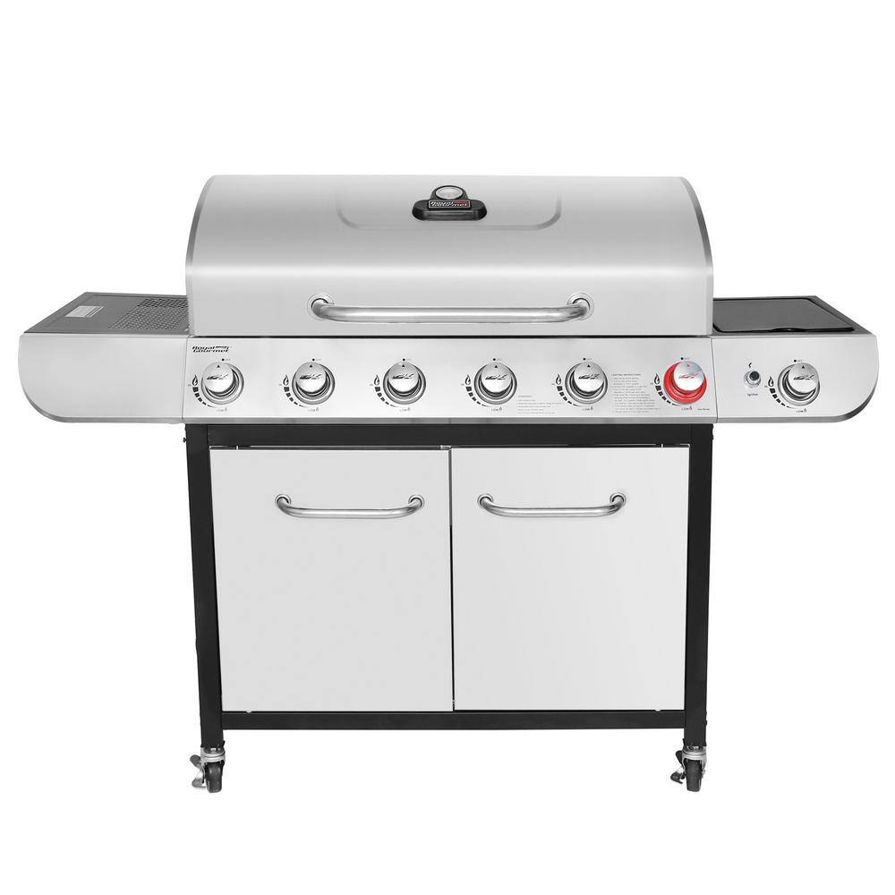 Royal Gourmet SG6002R 6-Burner BBQ Liquid Propane Gas Grill with Sear and Side Burner