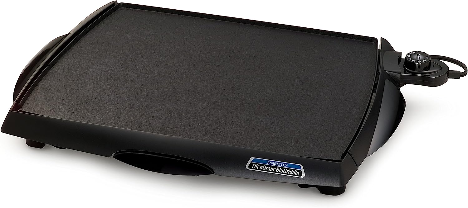 Presto 07046 Tilt ‘n Drain Big Griddle Cool-Touch Electric Griddle