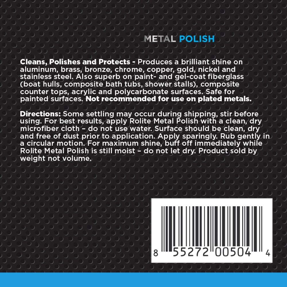 Rolite Metal Polish Paste Industrial Strength Scratch Remover and Cleaner. 1 Pound. 1 Pack