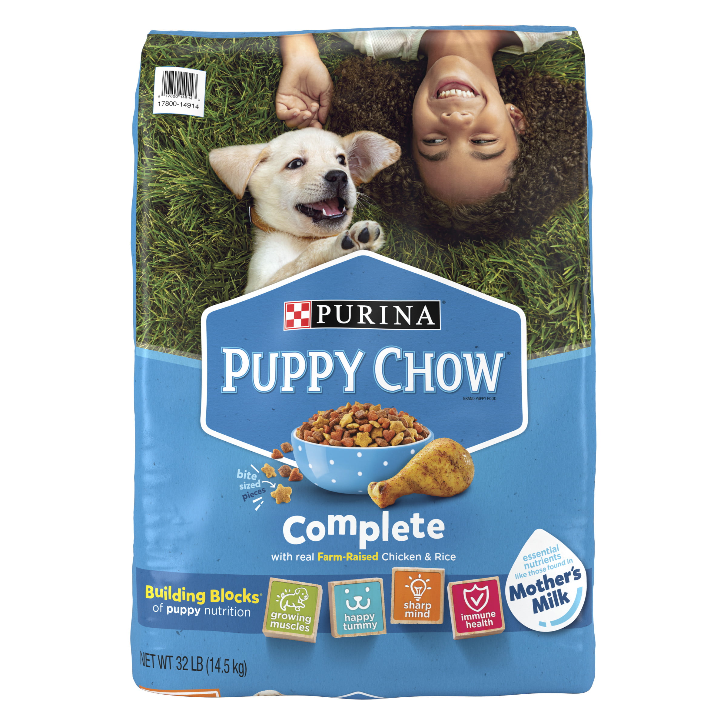 Purina Puppy Chow High Protein Real Chicken Dry Dog Food. 32 lb Bag