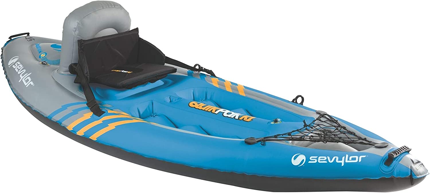 Sevylor Quikpak K1 1-Person Kayak Blue. 8-7″ x 3′
