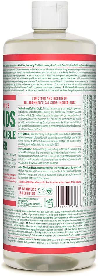 Dr. Bronner-s - Sal Suds Biodegradable Cleaner (32 Ounce. 2-Pack)