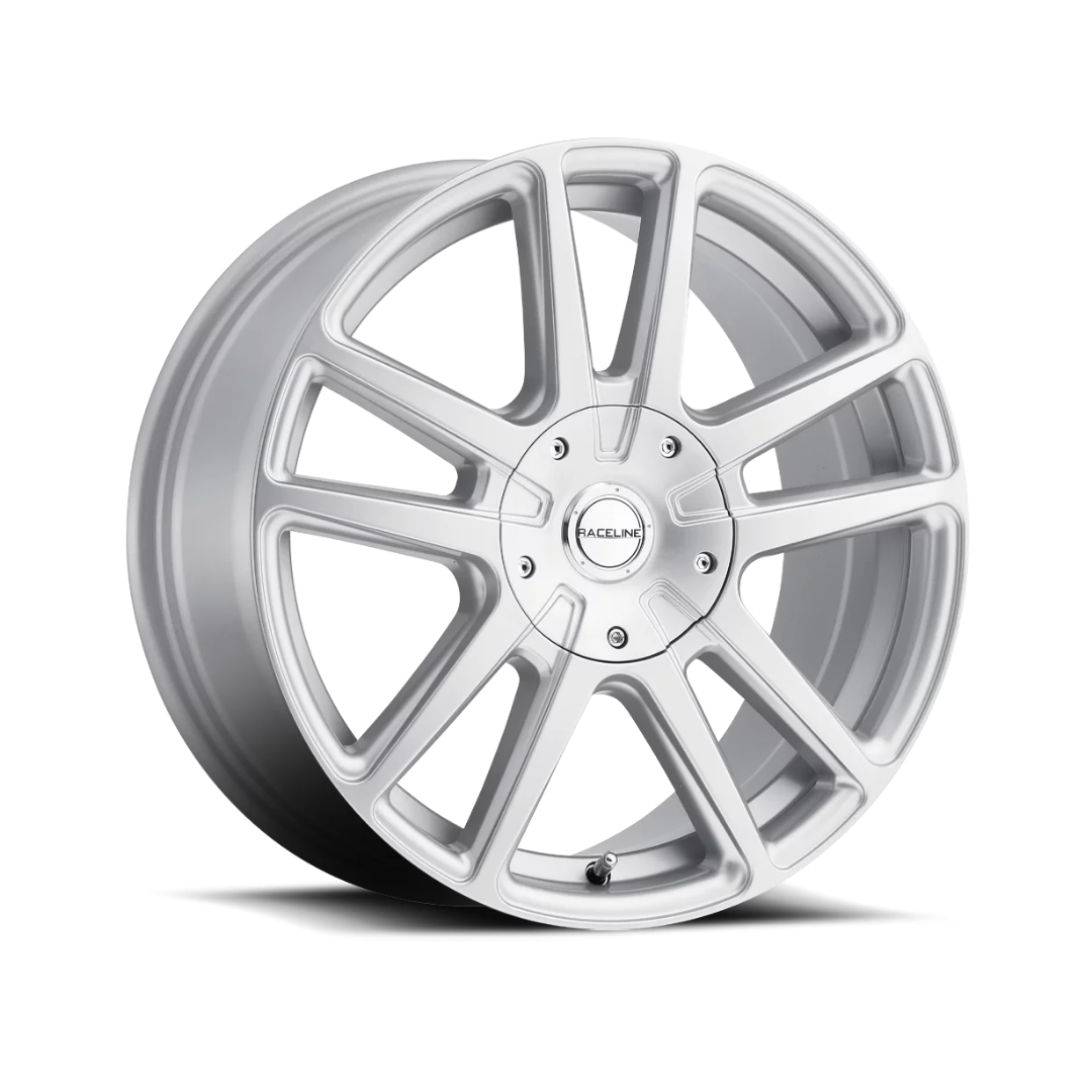 Raceline 145S-ENCORE 16″ Cast Aluminum Wheel. ENCORE SILVER 16X7 5X108/5X114.3 +40mm