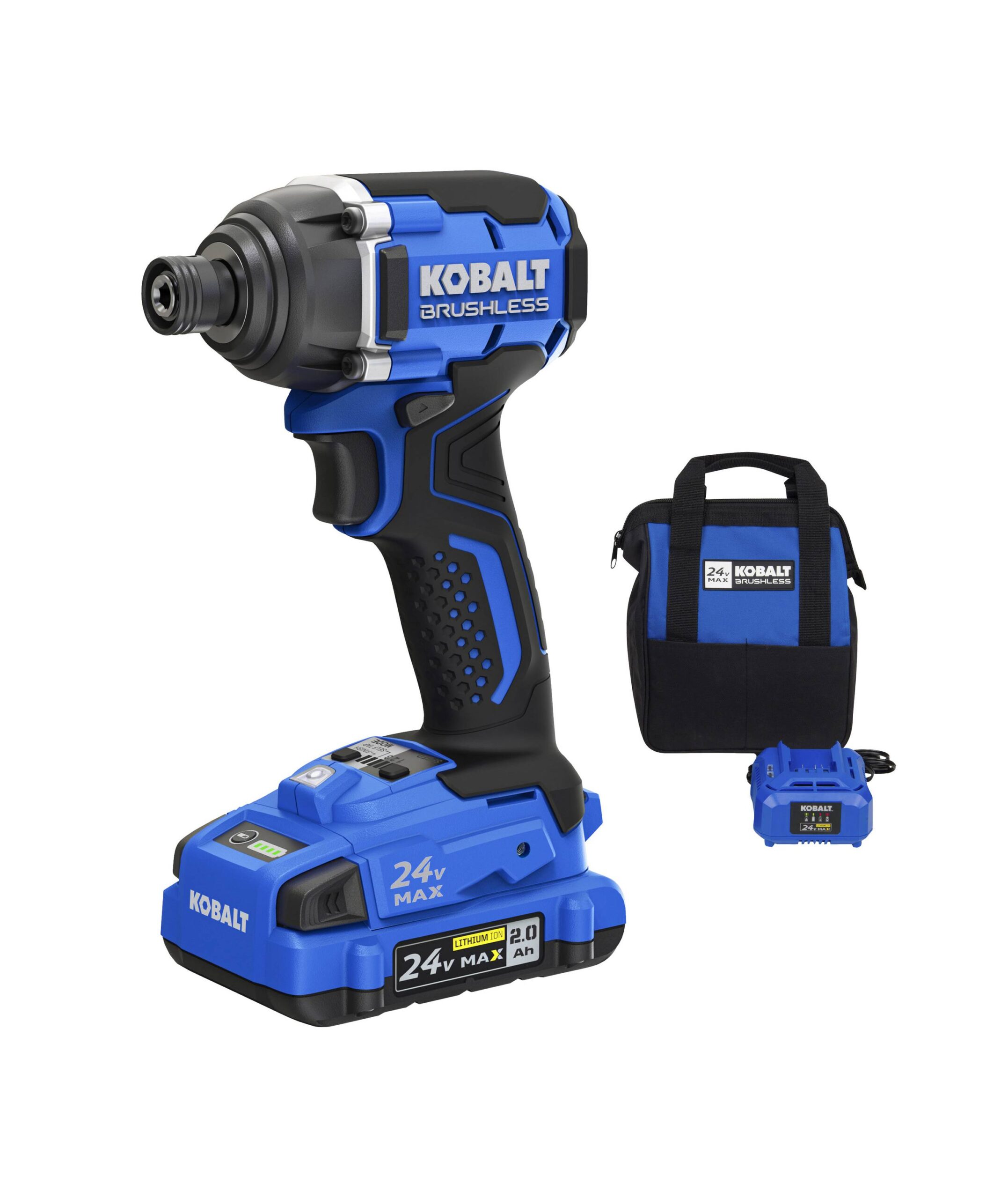 Kobalt 24-volt Max 1/4-in Variable Speed Brushless Cordless Impact Driver (1-Battery Included)