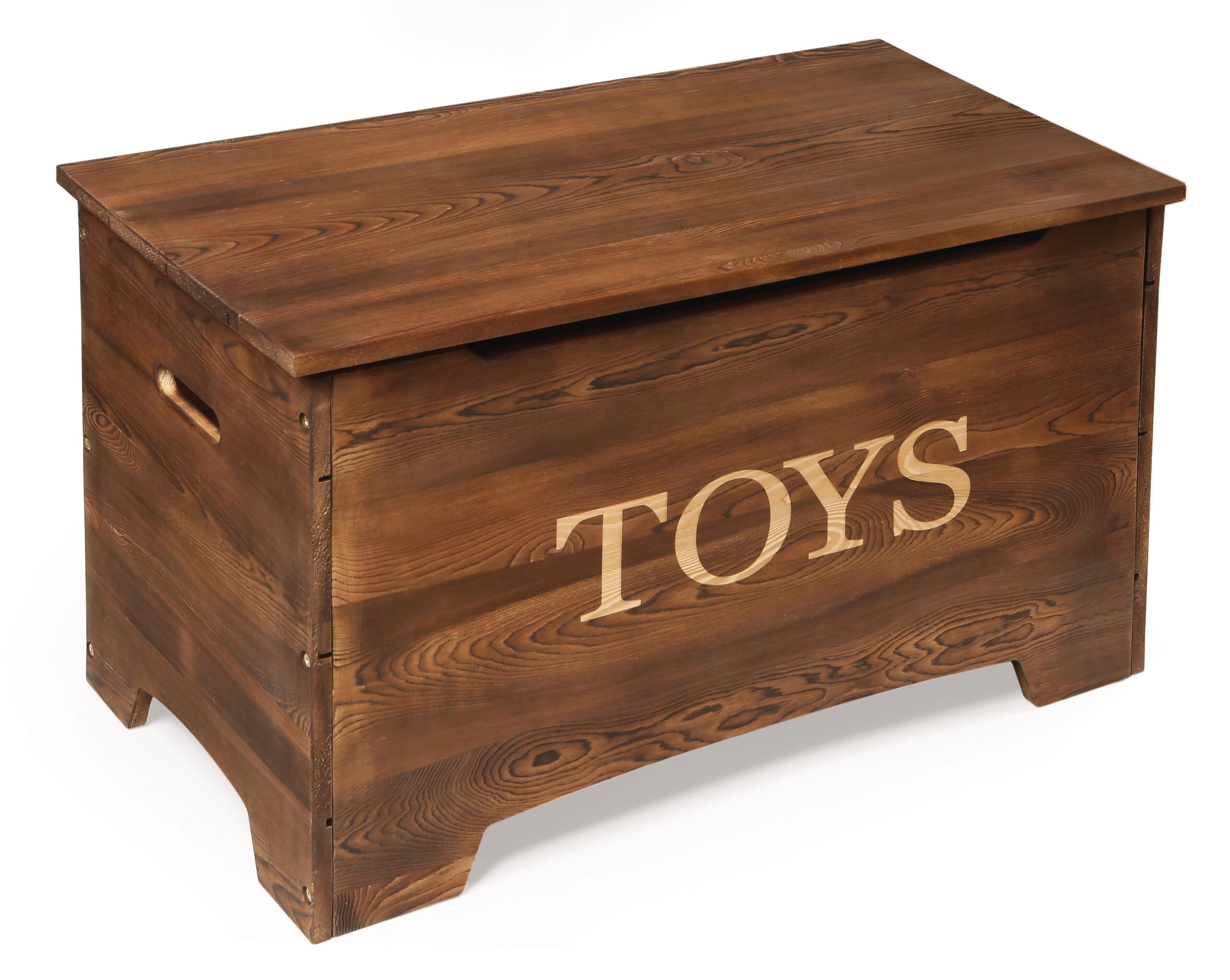 Badger Basket Kid-s Solid Wood Rustic Toy Box 3.3 Cu ft. Capacity - Caramel Brown