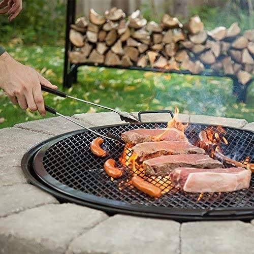 Walden Texas Tough BBQ Cooking Fire Pit Grilling Grate (30″) - Outdoor Grilling - Fireplace Cooking  (30-Inch Diameter)