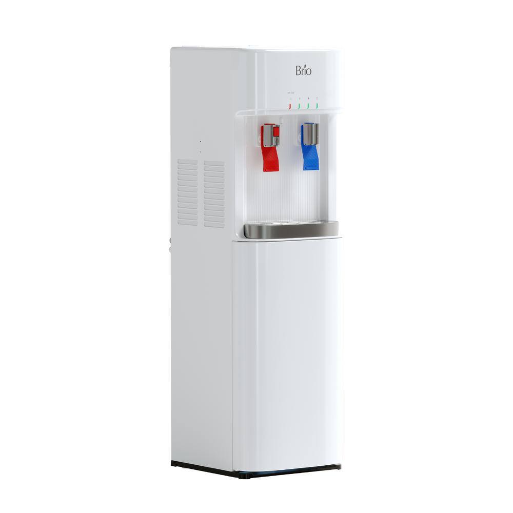 Brio CLPOU320WUVF4 300 Series 4-Stage UF Ultrafiltration Self Cleaning UV Bottleless POU Water Cooler Water Dispenser in White