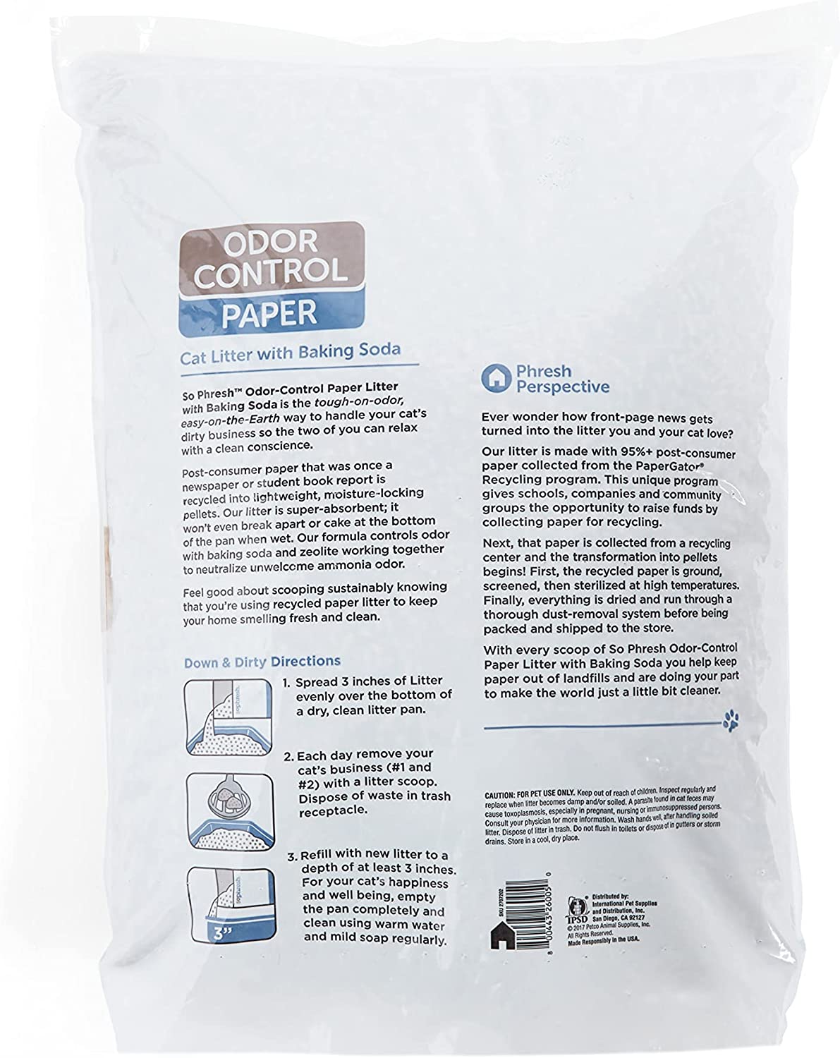 So Phresh Odor Control Paper Cat Litter. 25 lbs.