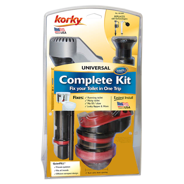 Korky 4010MK Universal Toilet Repair Complete Kit - Easy to Install
