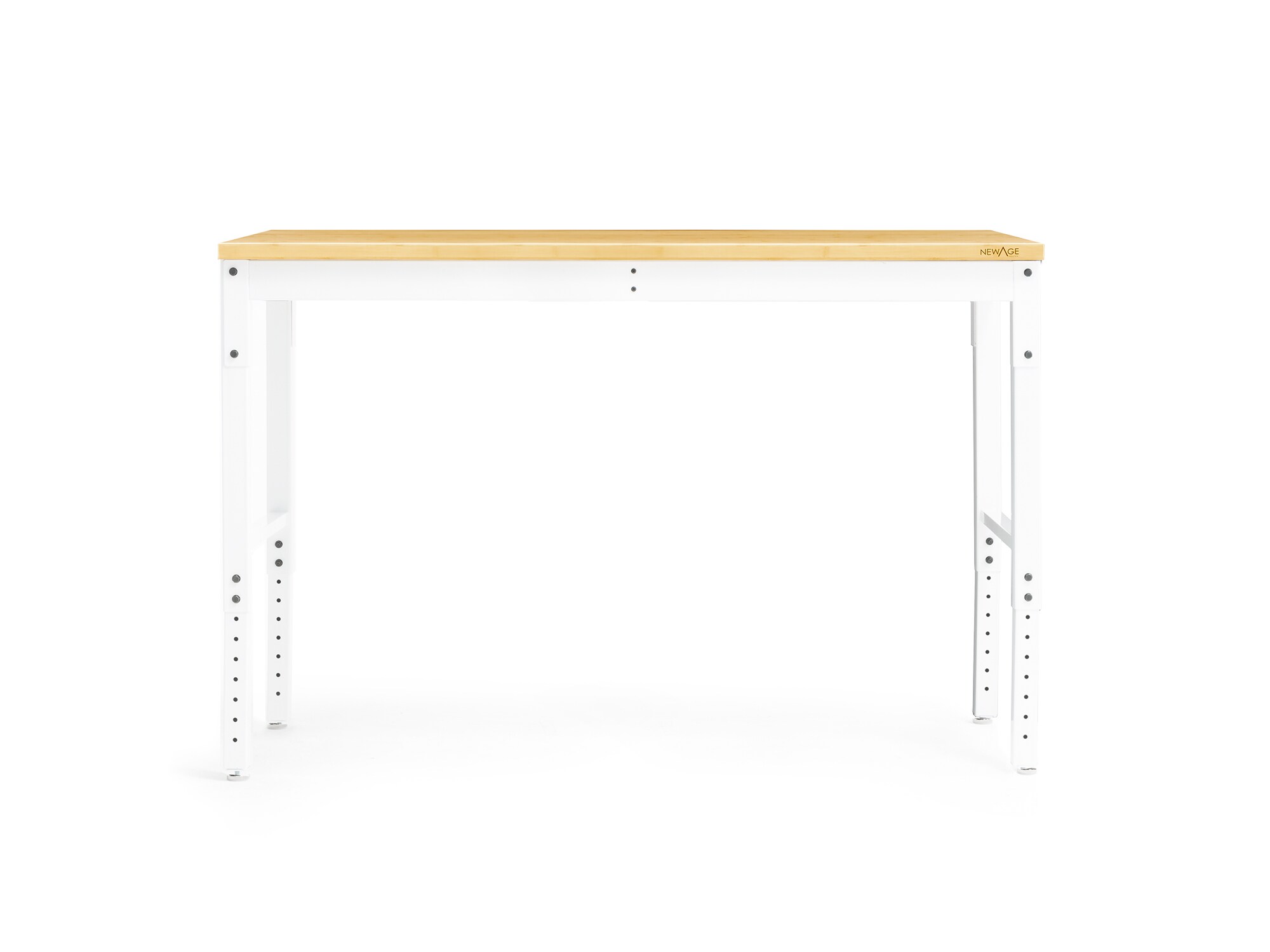 NewAge Products 56-in W x 43-in H White Bamboo Adjustable Height Work Bench