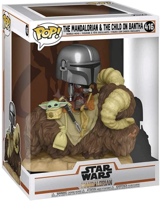 Funko POP Pop! Deluxe: Mandalorian - Mandalorian on Bantha with Child