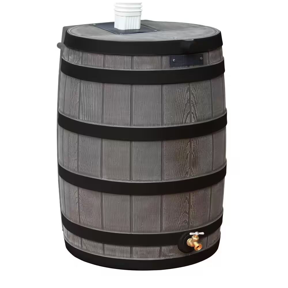 Good Ideas RW50-DR-OAK 50 Gal. Darkened Ribs Oak Rain Wizard