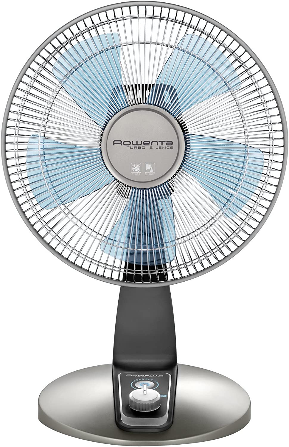 Rowenta VU2531 Turbo Silence Oscillating 12-Inch Table Fan Powerful and Quiet. 4-Speed. Bronze