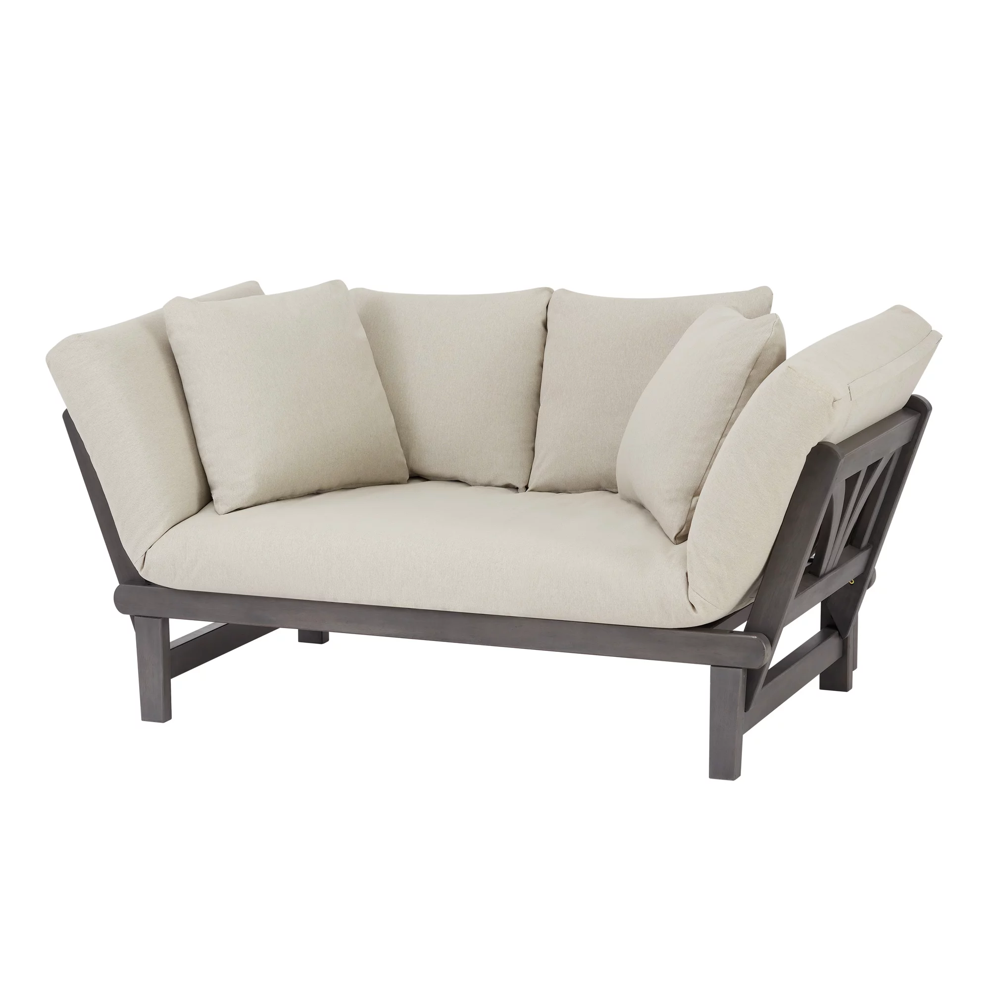 Better Homes & Gardens Delahey Folding Wood Outdoor Sofa - Gray