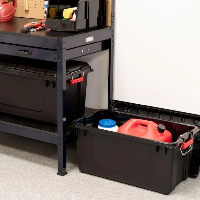 IRIS  4-Pack Weather Tight Storage Box X-large 20.5-Gallon (82-Quart) Black Heavy Duty Tote with Latching Lid