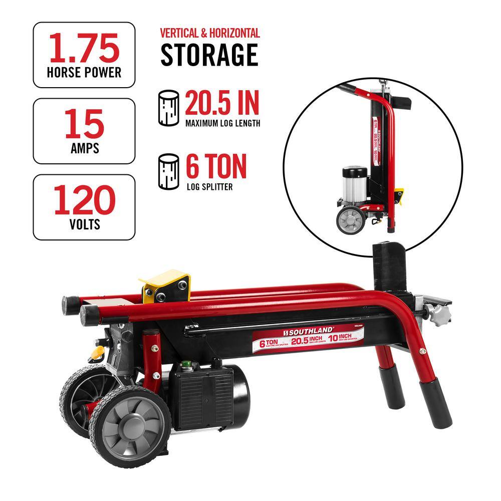 Southland SELS60 6 Ton 15 Amp Electric Log Splitter