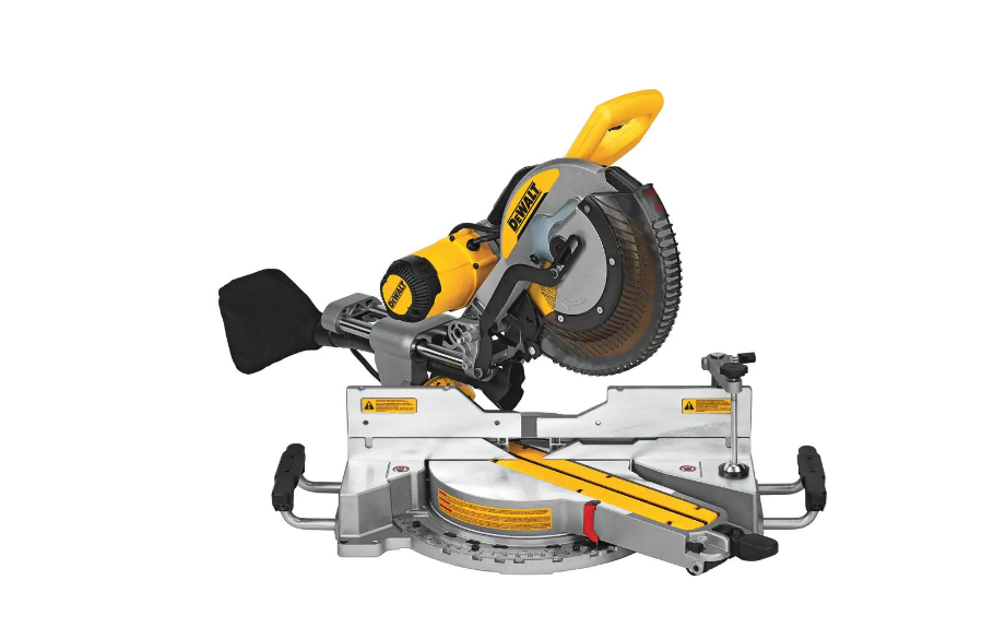 DEWALT DWS779 15 Amp Corded 12 in. Double Bevel Sliding Compound Miter Saw. Blade Wrench & Material Clamp