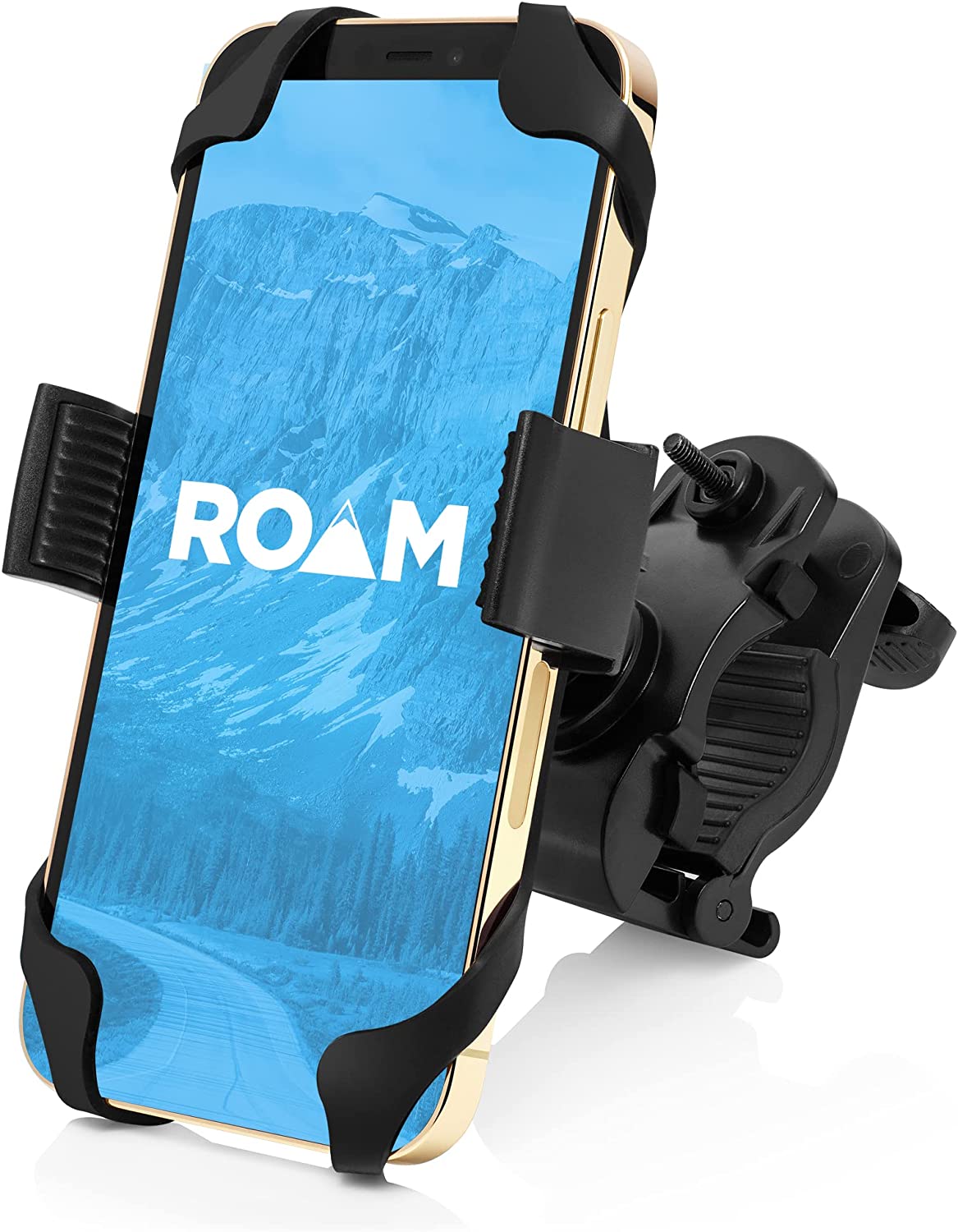 Roam Universal Bike Phone Mount for Motorcycle - Bike Handlebars. Adjustable.Phones Up to 3.5″ Wide