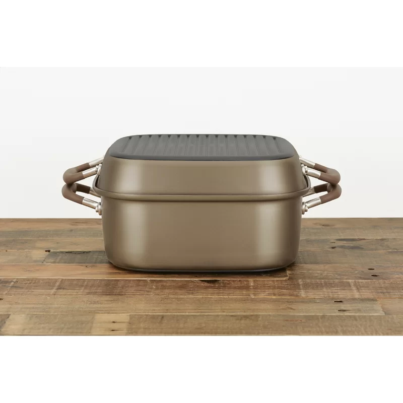 Anolon 83869 Advanced Hard Anodized Nonstick Grill Pan / Griddle and Roaster - 11 Inch. Brown