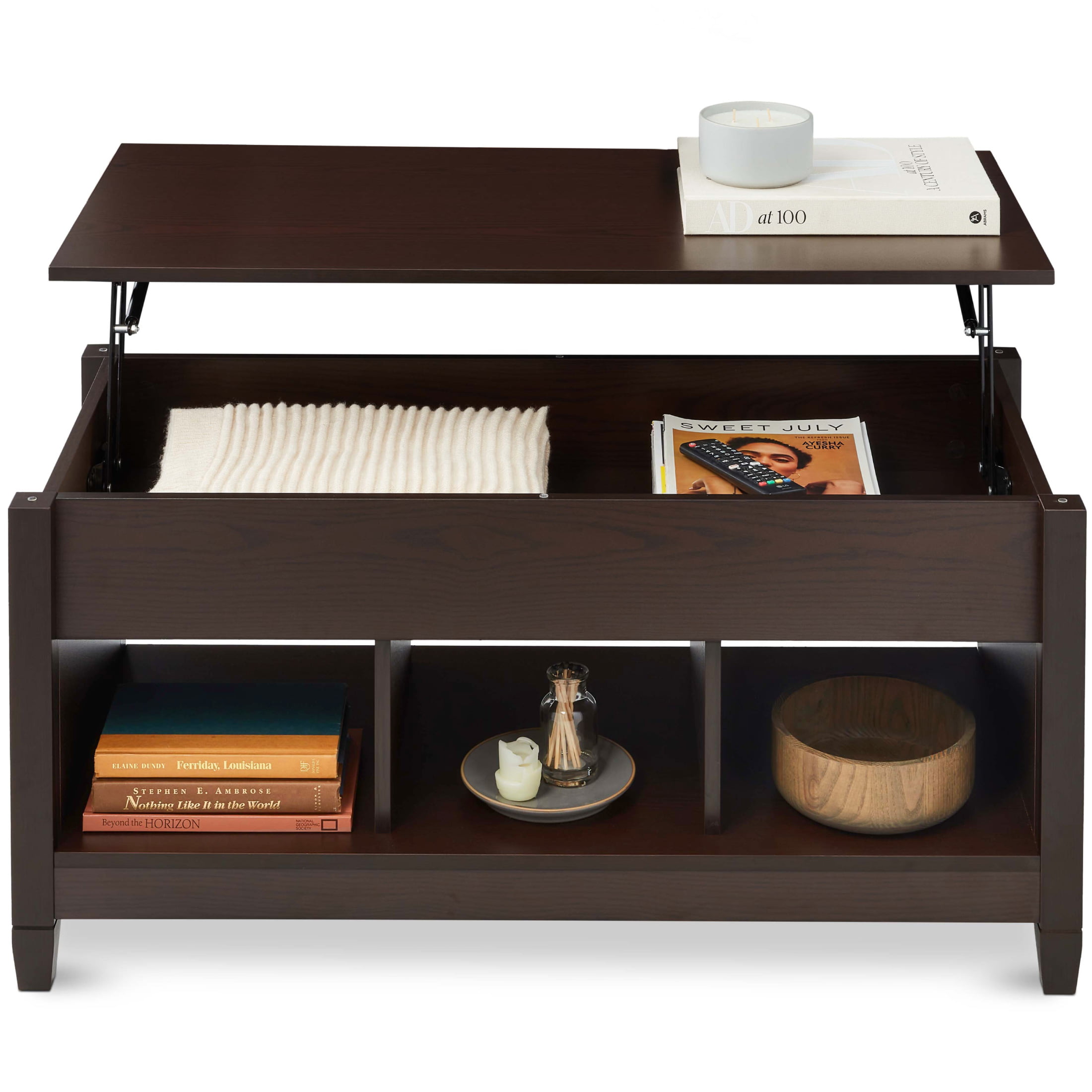 Best Choice Products Lift Top Coffee Table. Multifunctional Accent Furniture w/ Hidden Storage - Espresso