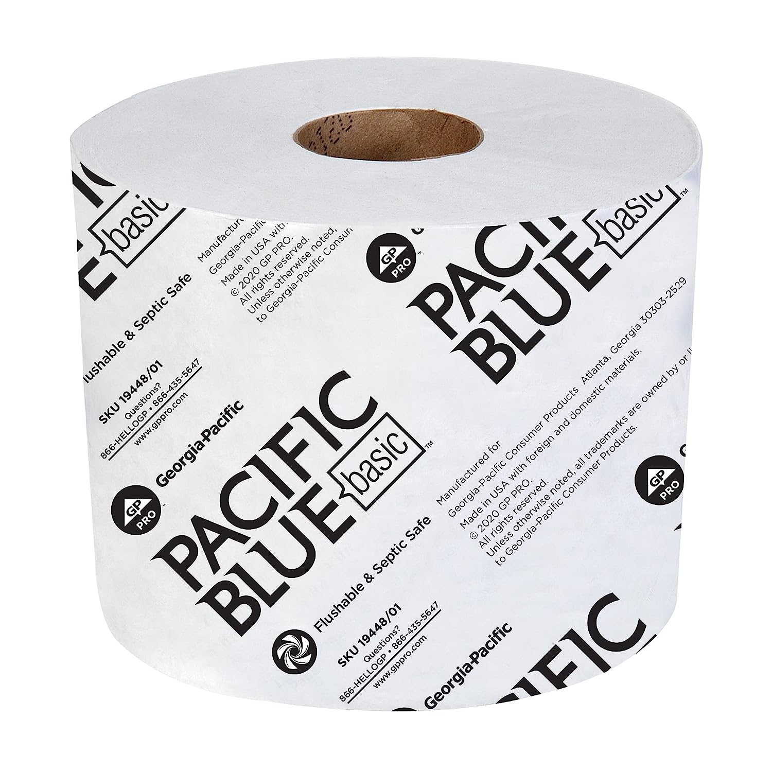 Pacific Blue Basic 2-Ply Toilet Paper (previously branded Envision). 19448/01. 1.000 Sheets Per Roll. 48 Rolls Per Case