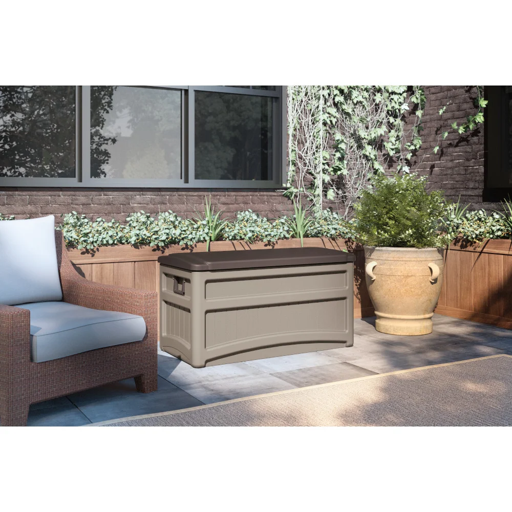 Suncast DB8000B Deck Box. Deluxe. Light Taupe