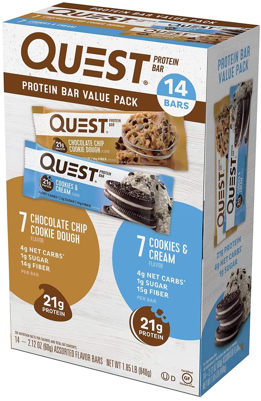 Quest Protein Bar. Variety Pack 14 ct. (Pack of 3) A1