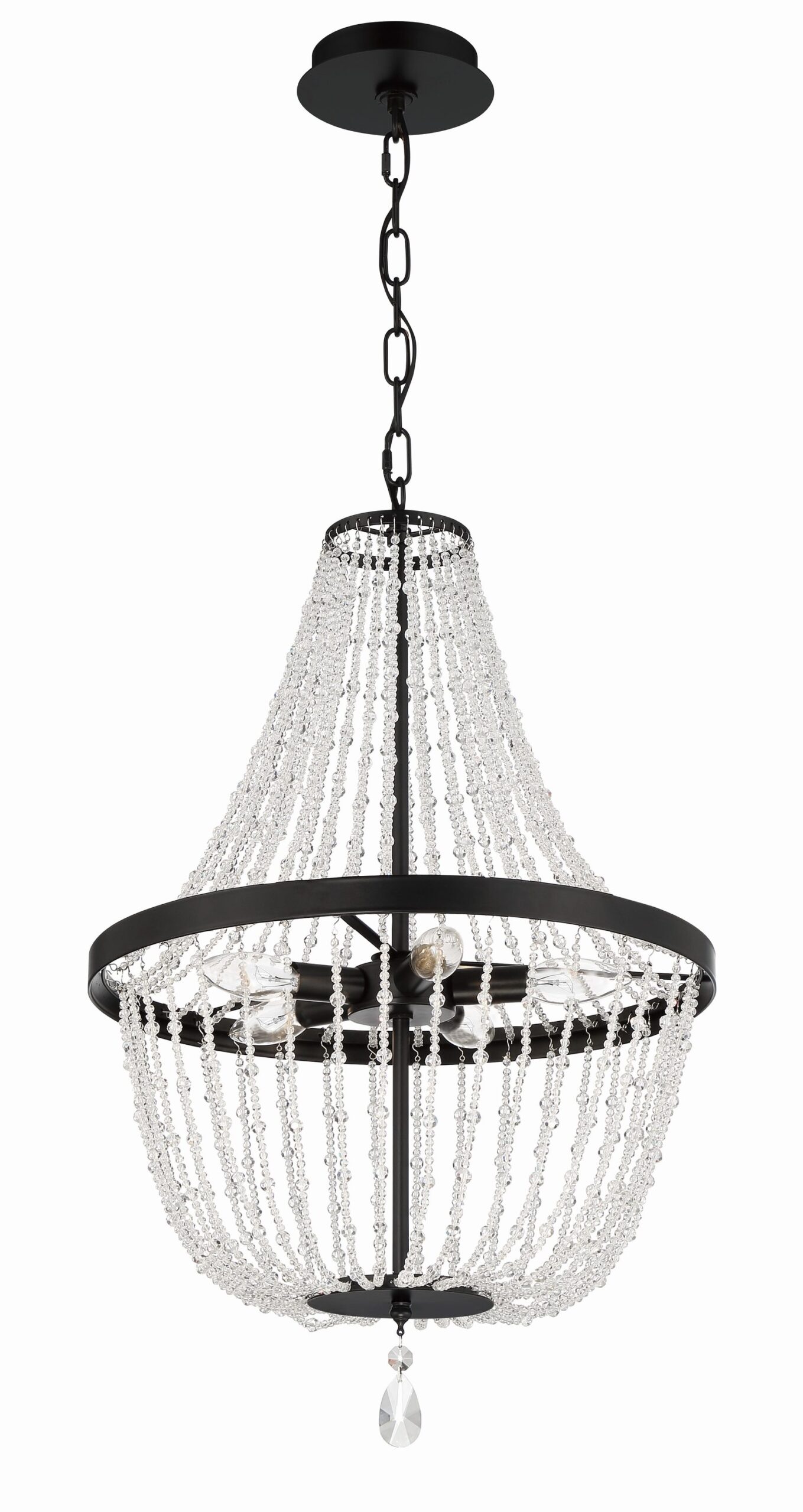 allen + roth Emilia 5-Light Black Modern/Contemporary Chandelier