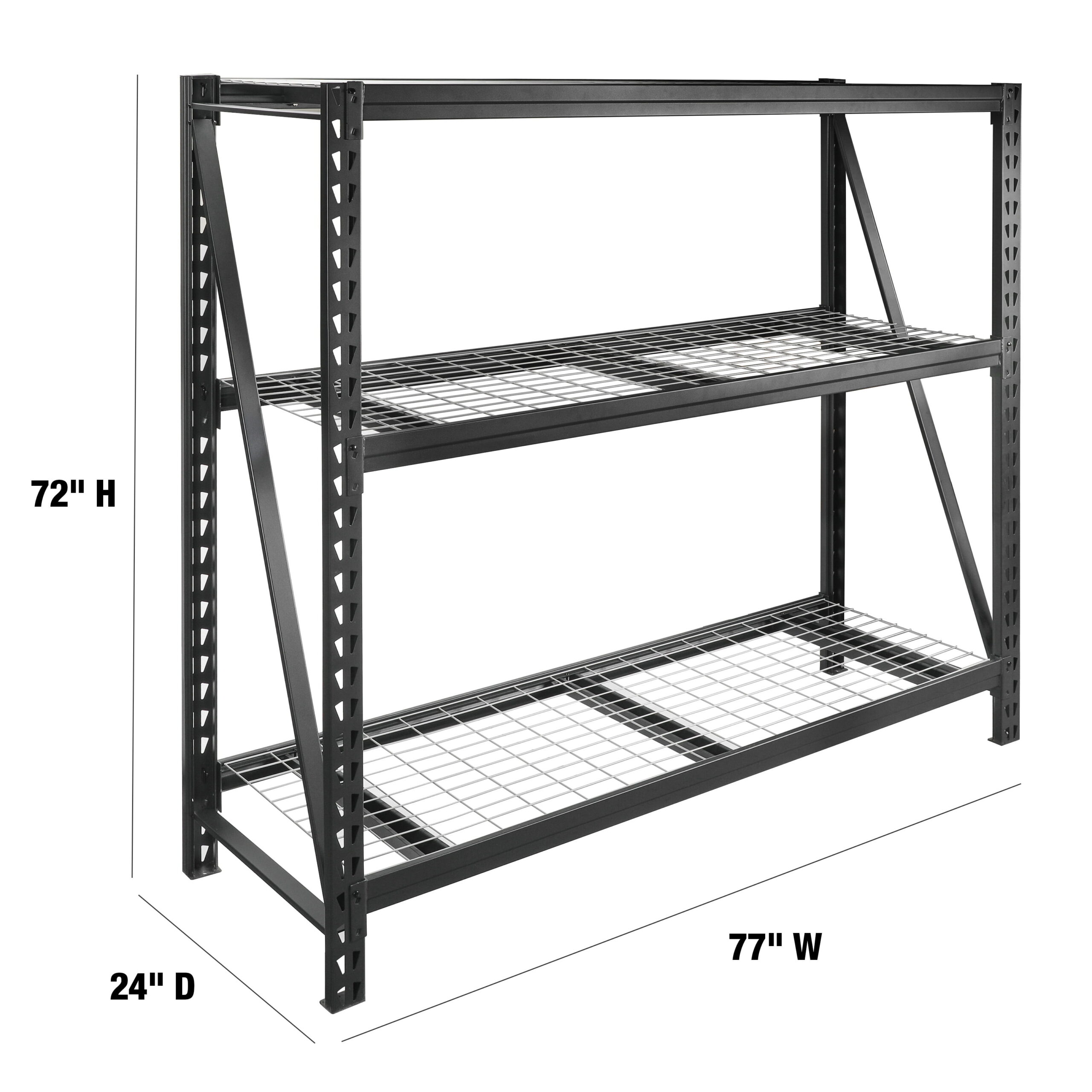 WORKPRO 77 W x 24 D x 72 H 3-Tier Freestanding Shelf. 6000 lbs. Capacity. Steel