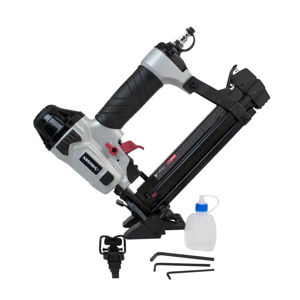 Husky DPFBC940 Pneumatic 4-in-1 18-Gauge 1-5/8 in. Mini Flooring Nailer and Stapler