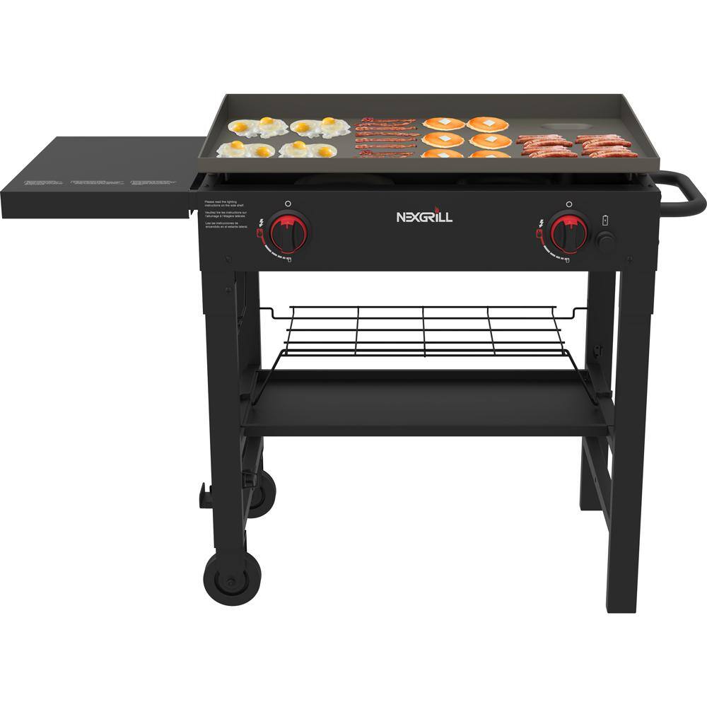 Nexgrill 720-0785 2-Burner Propane Gas Grill in Black with Griddle Top