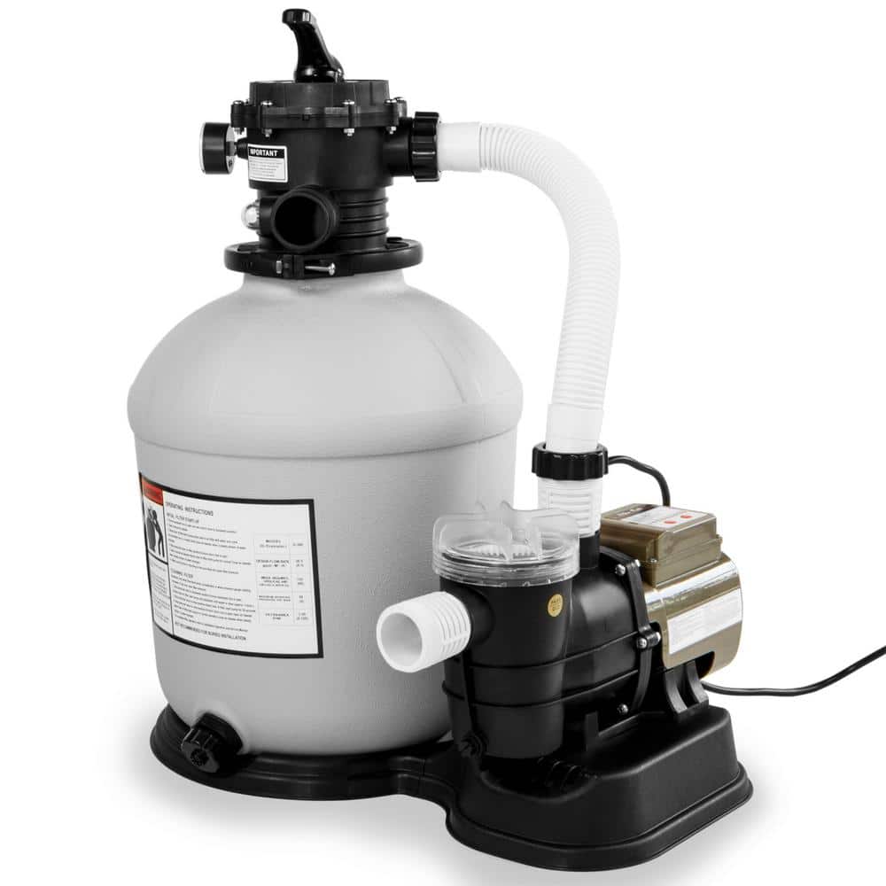XtremepowerUS 75131-1H 16 in. Sand Filter with 3/4 HP 3100 GPH Above Ground Swimming Pool Pump