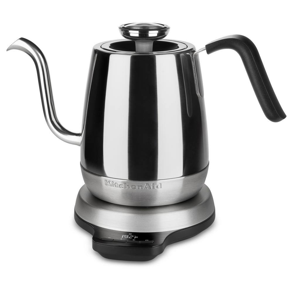 KitchenAid  Precision 4.25-Cup Gooseneck Stainless Steel Electric Kettle with Alarm