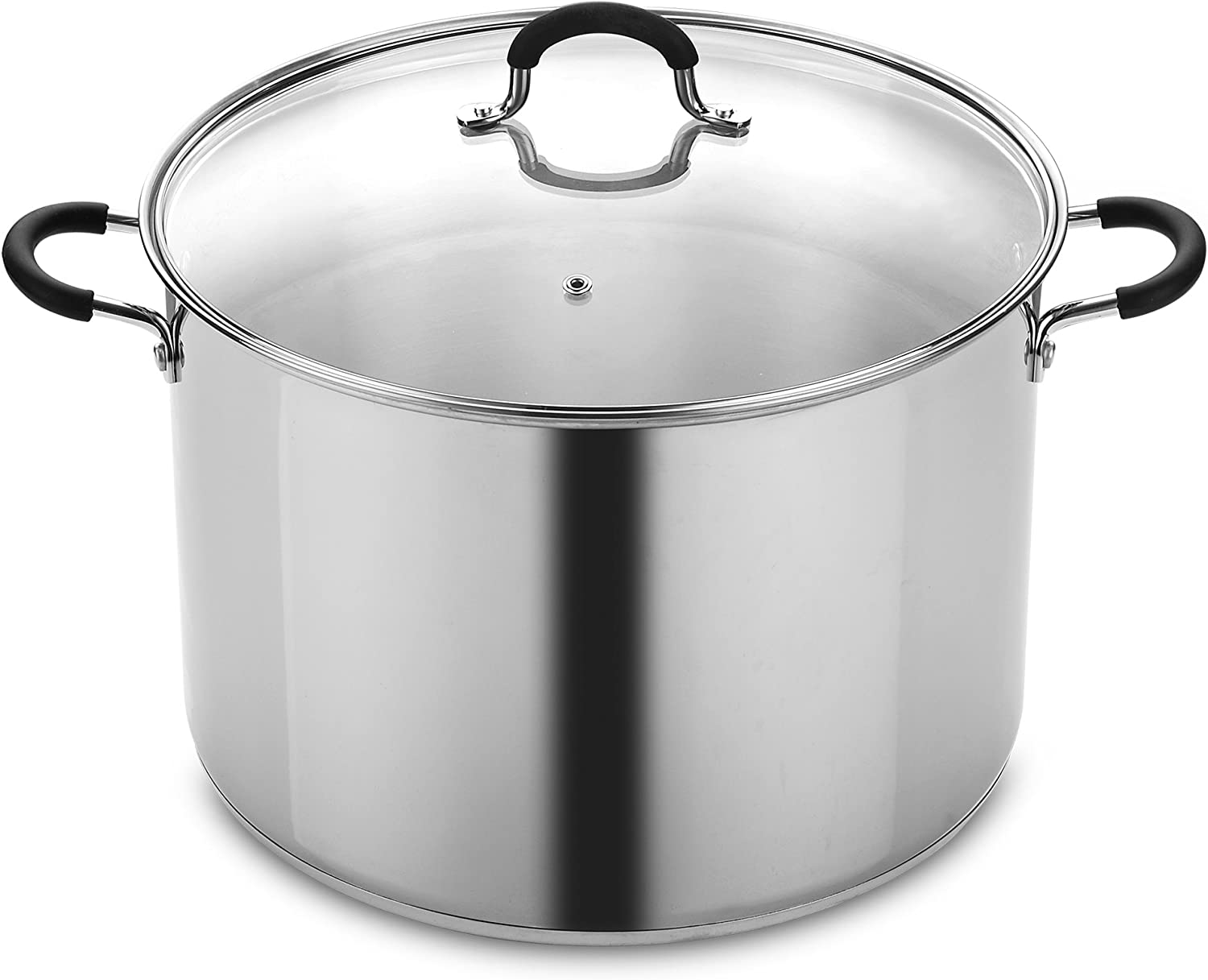 Cook N Home 00335 Stainless Steel Saucepot with Lid 20-Quart Stockpot. Silver