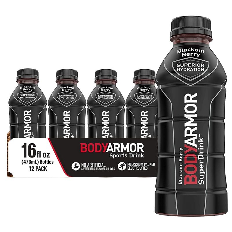 BODYARMOR Blackout Berry. Sports Drink Sports Beverage.16 Fl Oz. Pack of 12