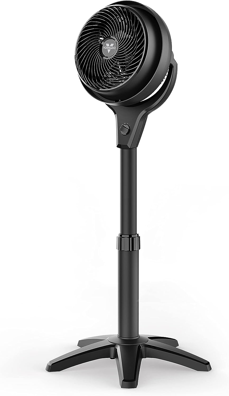 Vornado 602 Whole Room Air Circulator Pedestal Fan with 3 Speeds. Adjustable Height. Personal. Black