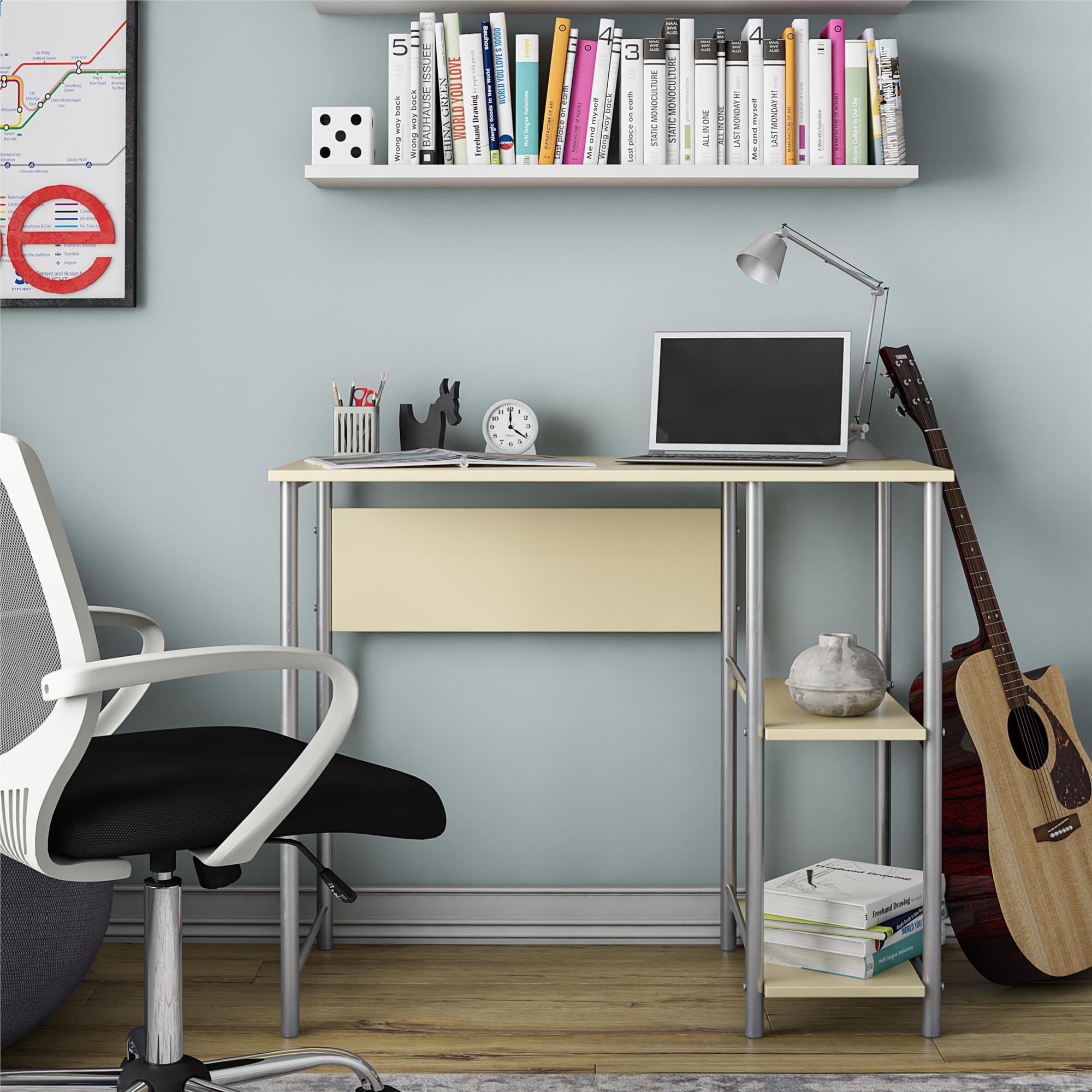 Mainstays Basic Metal Student Computer Desk. Yellow