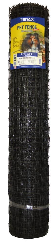 Tenax 330-ft x 5-ft Black Hdpe Extruded Mesh Rolled Fencing with Mesh Size 2-in x 2-in