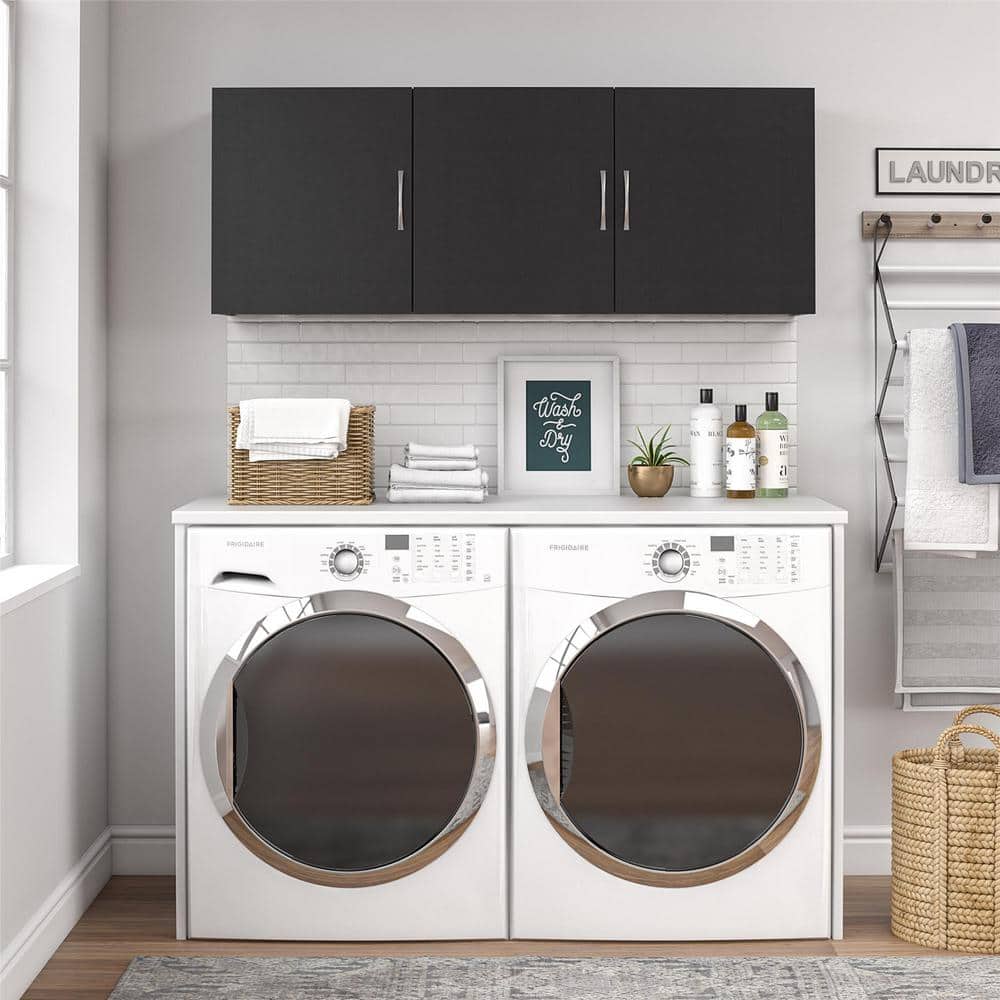 SystemBuild DE27565 Lonn 54 in. x 20.3 in. x 12.44 in Wall Cabinet in Black 1 Piece