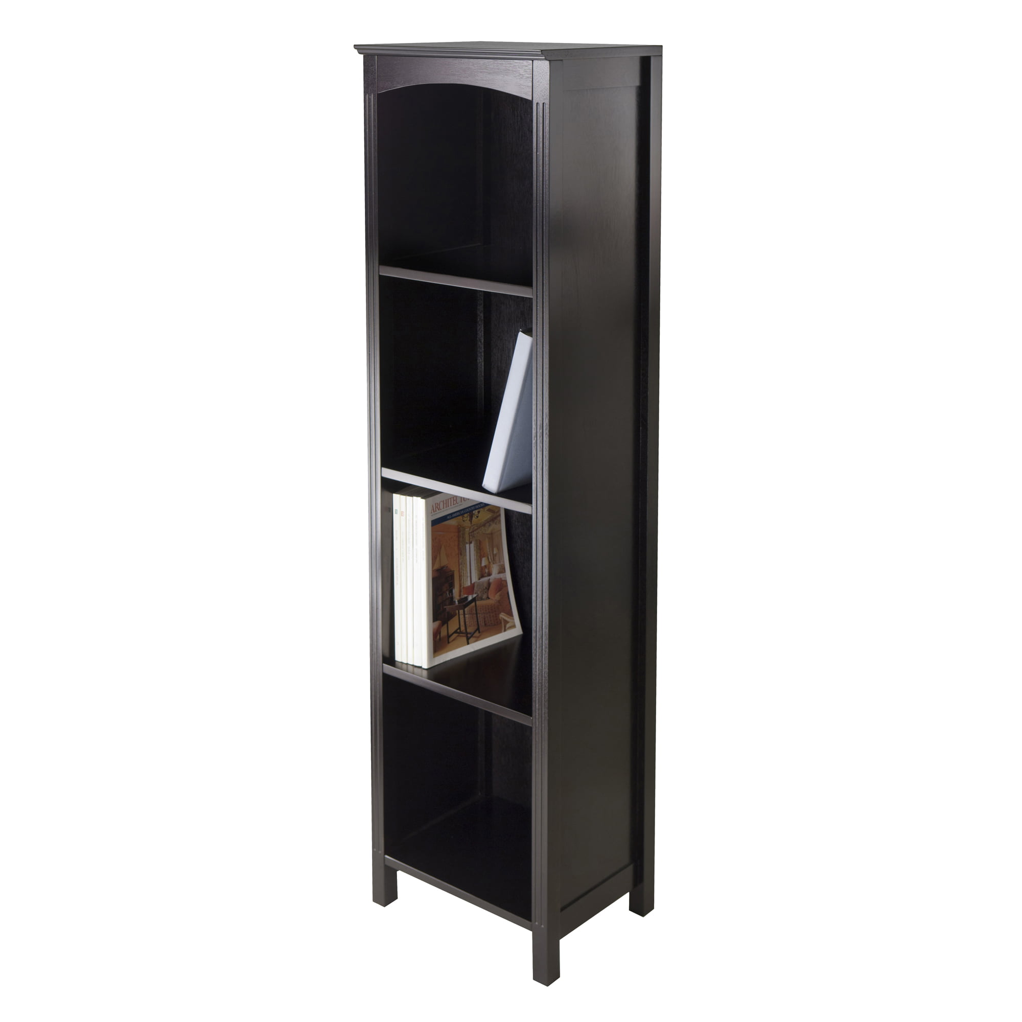 Winsome Wood Terrace 4-Section Bookcase. Narrow. Espresso